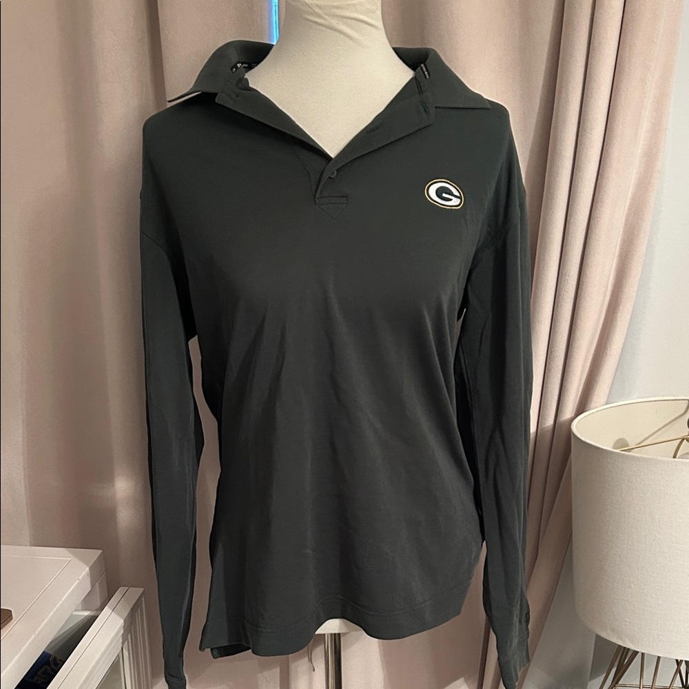 Men’s Cutter & Buck Green Bay Packers Logo Long Sleeve